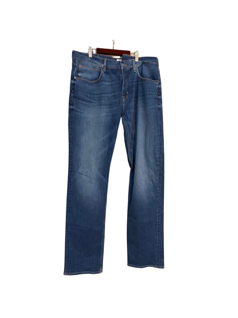 Hudson Mens Size 38 Medium Wash Byron Straight Fit Zip Fly Jeans NWT